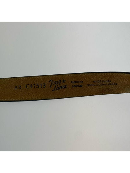 ソノ他 TONY LAMA レザーベルト ブラック 32