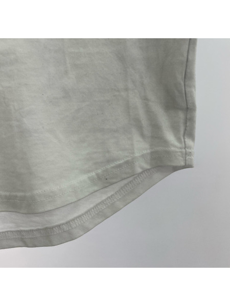 STUSSY 長袖Tシャツ・カットソー ラグラン 七分丈 (M) 白緑