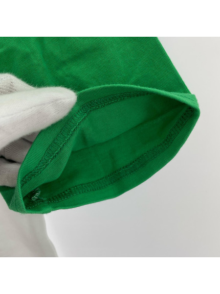 STUSSY 長袖Tシャツ・カットソー ラグラン 七分丈 (M) 白緑