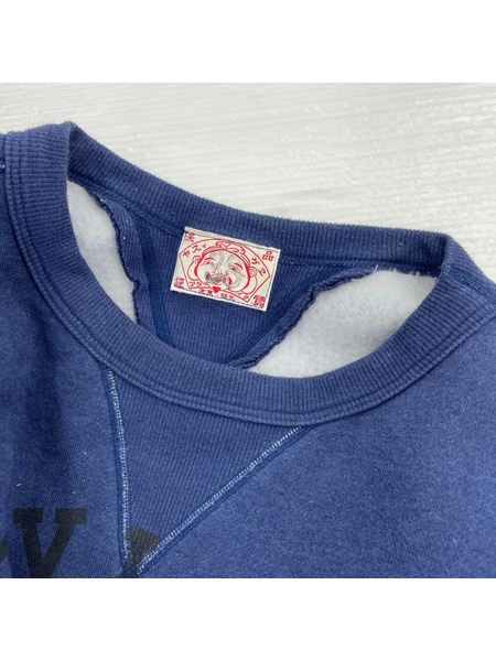 EVISU スウェット・トレーナー 両V カレッジ スウェット  紺