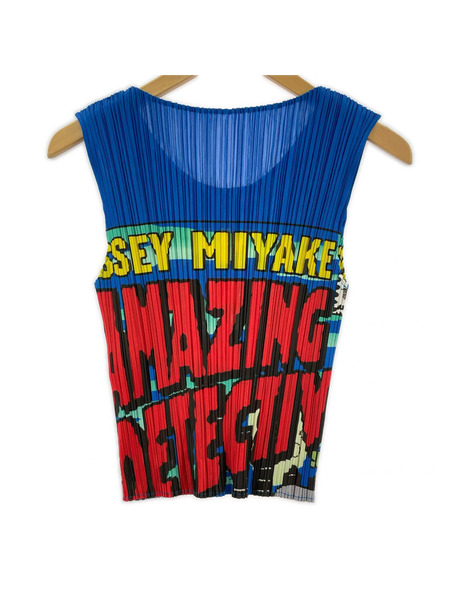 PLEATS PLEASE ソノ他 アメコミ柄 ノースリーブ (3)