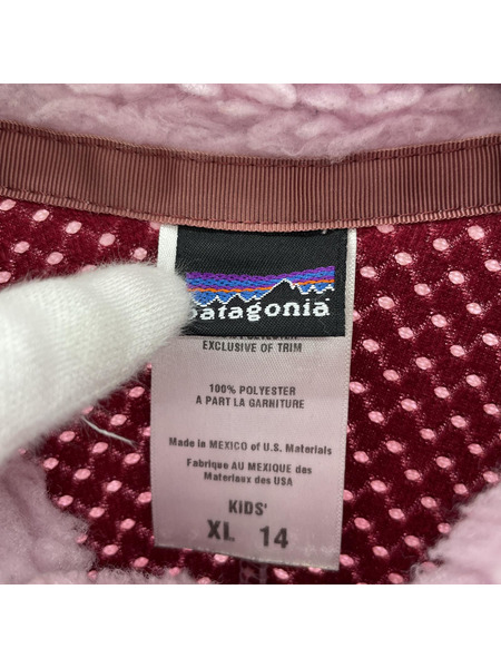 patagonia ジャケット レトロX フリースジャケット ピンク (KID'S XL)