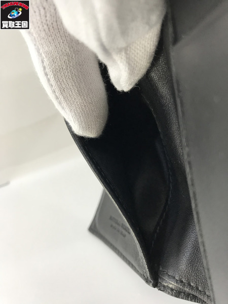 Bottega Venetta コンパクトウォレット イントレチャート 二つ折り財布 黒