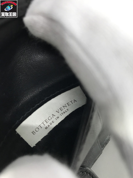 Bottega Venetta コンパクトウォレット イントレチャート 二つ折り財布 黒