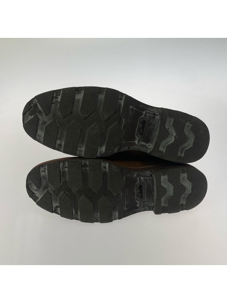 Clarks ブーツ レースアップ レザー ブーツ 茶 25.5cm