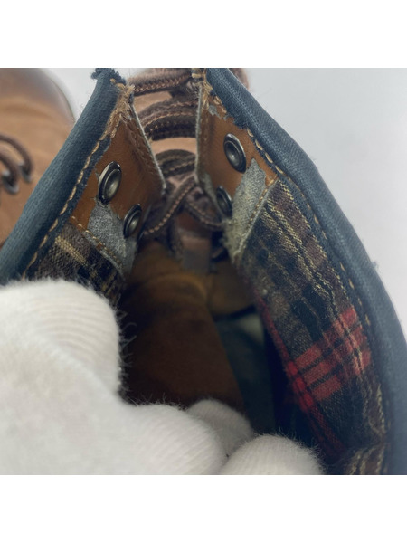 Clarks ブーツ レースアップ レザー ブーツ 茶 25.5cm