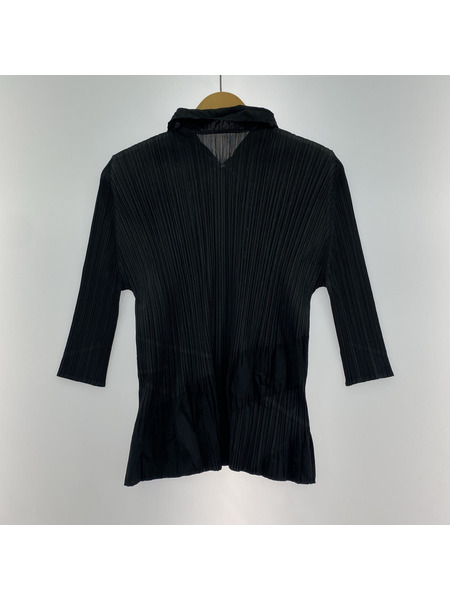 PLEATS PLEASE ISSEY MIYAKE　シャツ　ブラック 75 63072[値下]