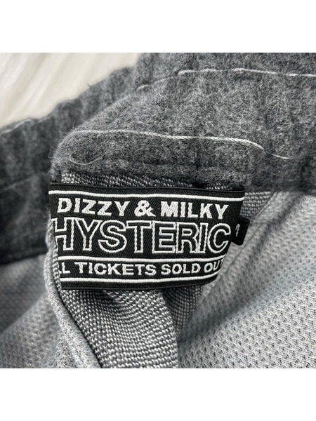 HYSTERIC GLAMOUR パンツ 1タックテーパードパンツ GRY (M)