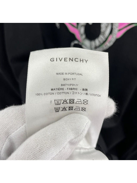 GIVENCHY 24SS ロゴ×ドラゴン L/SプリントTee BM71KP3YJY[値下]