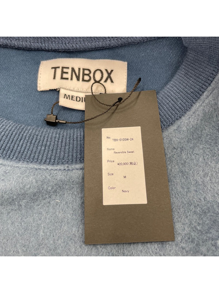 10匣 TENBOX Reversible Sweat クルーネックスウェット ブルー TBX-010SW-24