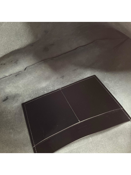 JIL SANDER トートバッグ エナメル タングルトートバッグ 黒