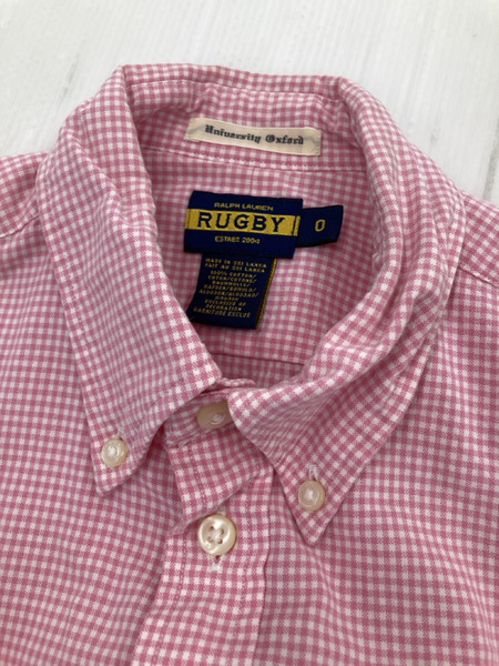 RALPH LAUREN RUGBY チェックシャツ (0) ピンク