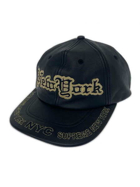 Supreme キャップ 25AW NEW YORK LEATHER 6-PANEL