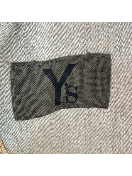 Y's 初期 茶タグ リネンオーバージャケット アイボリー