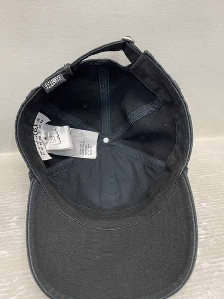 MM6 25SS ロゴ刺繍キャップ 黒 SH0TC0005-M35346