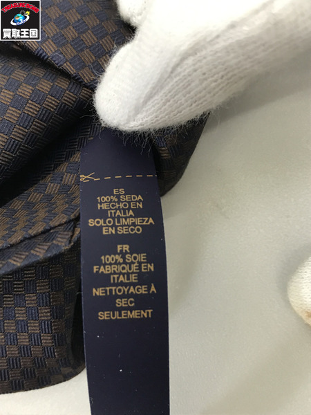 LV  マイクロダミエ 8CM ネクタイ