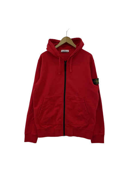 STONE ISLAND パーカー(ジップアップ) 赤 (L)[値下]