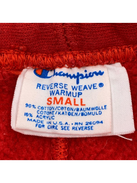 Champion パンツ 80s RW NYACプリントスウェットパンツ (S) 赤