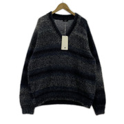 UNUSED ニット・セーター Mohair V-neck Knit 青グレー (3)