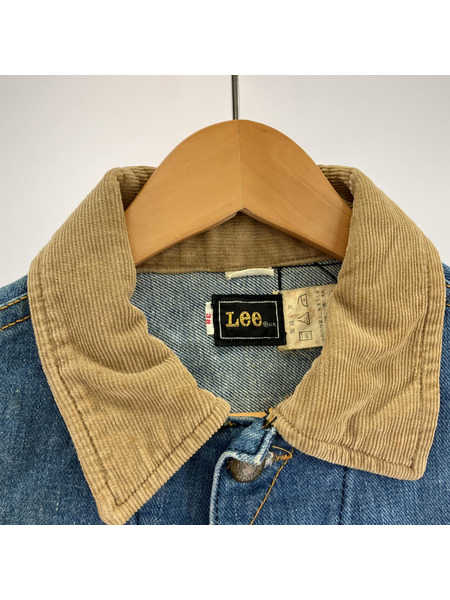 Lee 80's 香港製 コーデュロイ襟デニムベスト (38)