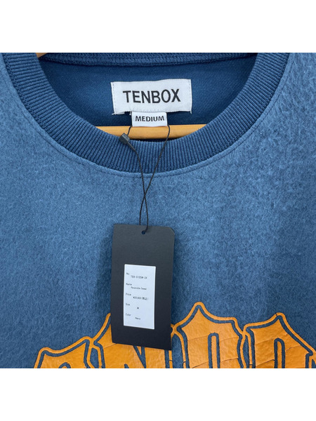 10匣 TENBOX Reversible Sweat クルーネックスウェット ブルー TBX-010SW-24