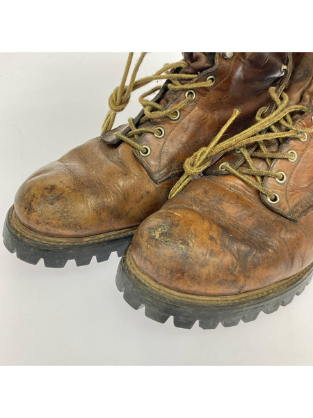RED WING ブーツ 80s 白四角犬タグ アイリッシュセッター ロガーブーツ 茶