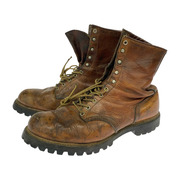 RED WING ブーツ 80s 白四角犬タグ アイリッシュセッター ロガーブーツ 茶