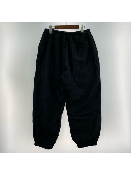 COMOLI 23SS カナパドローストリングロングパンツ 2 黒 X01-03019