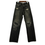 DAIRIKU デニム・ジーンズ Straight Cross Embroidery Denim Pants