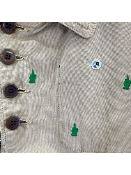 UNDERCOVERISM 13SS OX FF ファックフィンガー刺繍 ライダースジャケット 3
