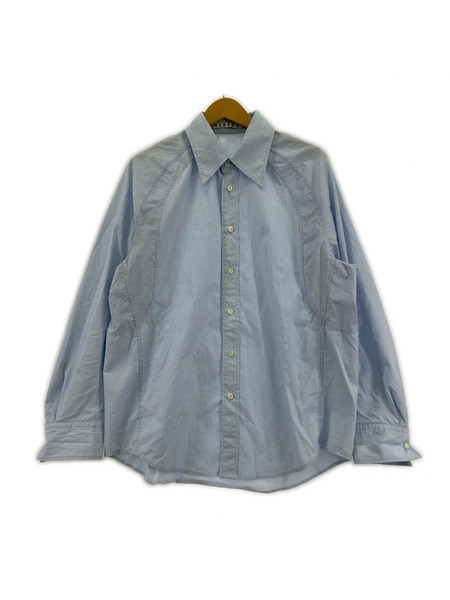 NVRFRGT×STUDIOUS 別注 PANELED LONG SLEEVE SHIRT 1 青