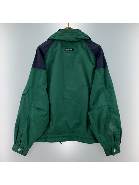 MIGHTY-MAC マイティマック ナイロンヨットパーカー(L) グリーン×ネイビー