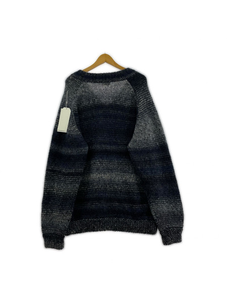 unused Vネックニット モヘア39% OMBRE STRIPE KNIT 001 4