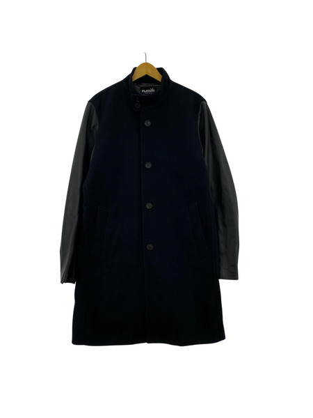 HYSTERIC GLAMOUR×PLAY BOY 袖レザーコート L ブラック