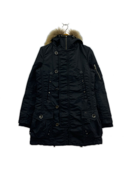 BURBERRY BLUE LABEL ソノ他 ファー付キ モッズコート 黒 40
