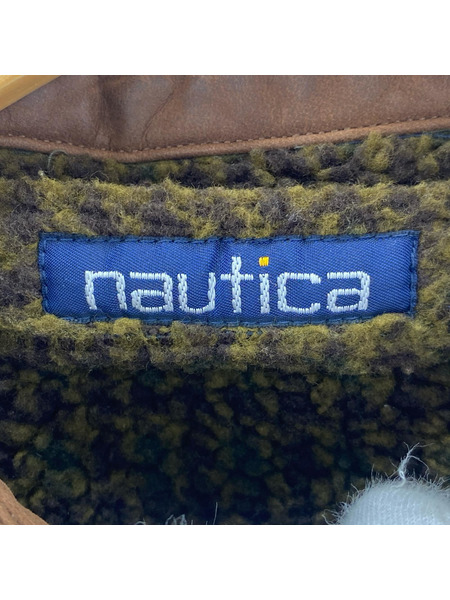 NAUTICA ジャケット リバーシブル/ボアフリース/KHK/BEG/M