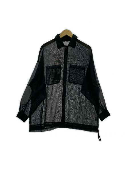 HYSTERIC GLAMOUR 長袖シャツ IN VIVID COLORS オーバーサイズシャツ(F)黒