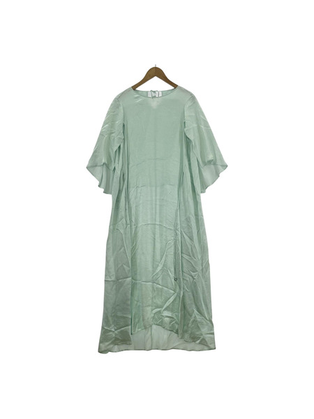 KISHIDAMIKI サテンワンピース ミント系｜商品番号  