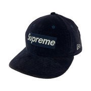 Supreme キャップ Corduroy Box Logo New Era 紺
