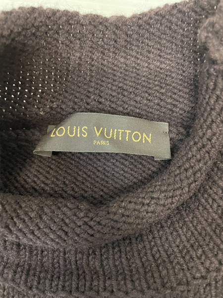 LOUIS VUITTON 13AW チャップマンブラザーズ 雪豹 ボトルネックニット XS ブラウン