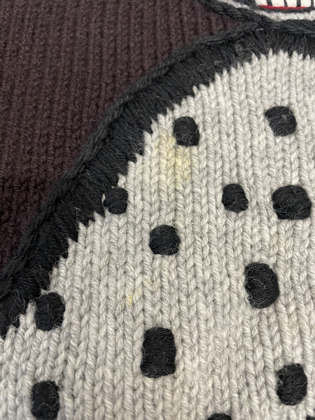 LOUIS VUITTON 13AW チャップマンブラザーズ 雪豹 ボトルネックニット XS ブラウン