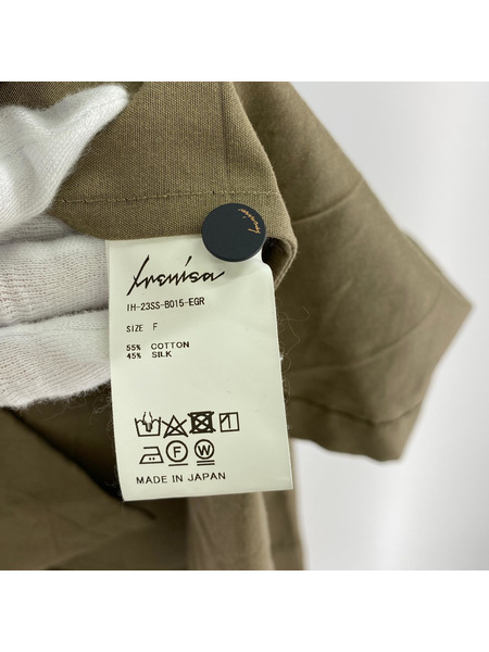 長袖シャツ IRENISA OPEN COLLAR CUTTING SHIRT -F