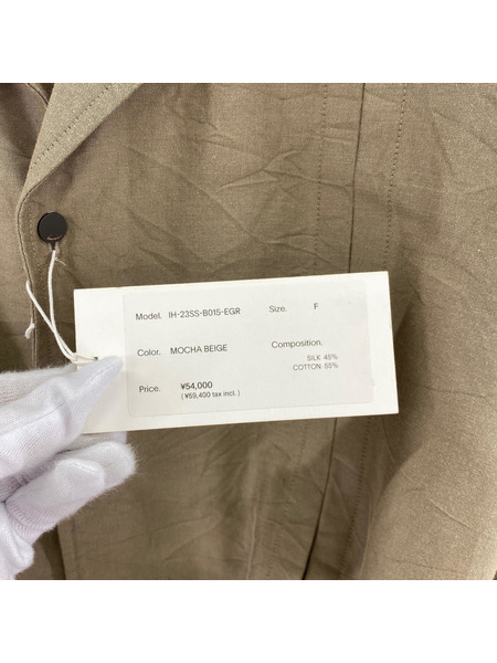 長袖シャツ IRENISA OPEN COLLAR CUTTING SHIRT -F