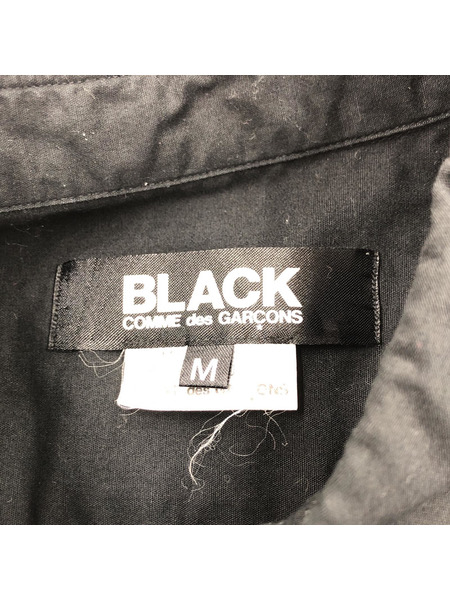 BLACK COMME des GARCONS/袖切替シャツ/M/黒グレー