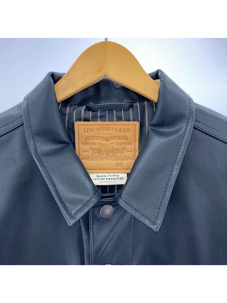 Levi's PREMIUM THE TRUCKER JKT LEATHER XL 黒 PC9-A5019-0000
