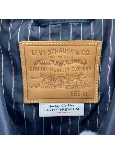 Levi's PREMIUM THE TRUCKER JKT LEATHER XL 黒 PC9-A5019-0000