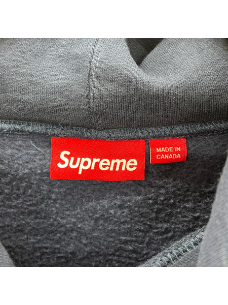 Supreme パーカー 24AW Micro Logo (L) 紺[値下]