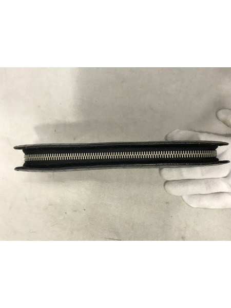 長財布 クロコレザー ロングウォレット ブラック