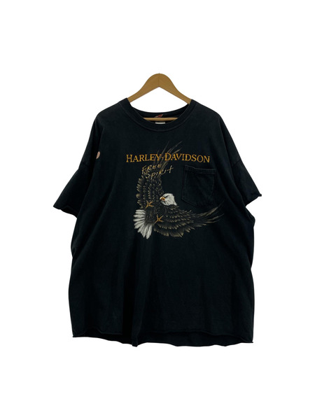 Harley-Davidson 胸ポケット　半袖Tシャツ　ブラック　3XL