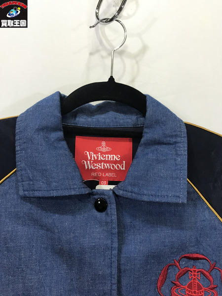 Vivienne Westwood red label　ROSE刺繍 デニムブルゾン 03